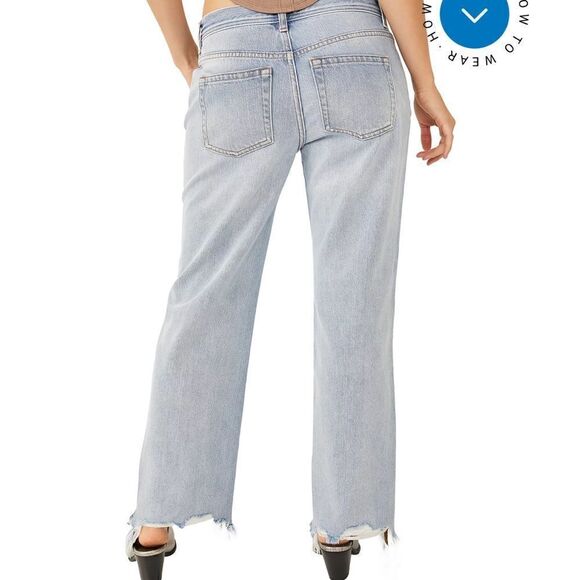 NWT We the Free Maggie Ripped Crop Straight Leg Jeans size 24” - Picture 4 of 10